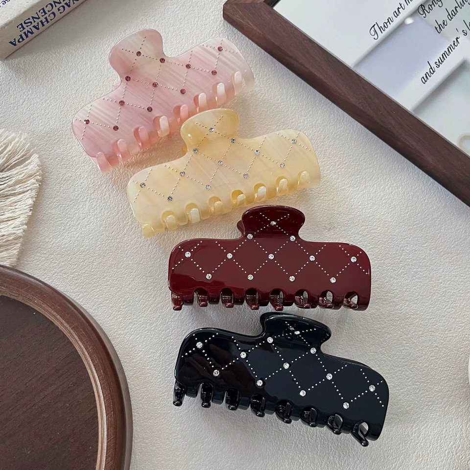 Yi YHJ Women in Stock Hair Accessories Fashion Large 9.5cm Rhinestone ...