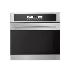 Built-in memasak Hornos empat a listrik Forno Forni Pizza dinding oven untuk kue baja tahan karat kaca 220 tunggal OEM hitam murni