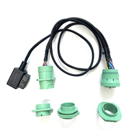 Austauschbarer Stecker Universal T-Kabelbaum-Kit OBD2 zu Grün J1939 9-poliger männlicher Splitter Y-Kabel ersatz für schwere Nutzfahrzeuge