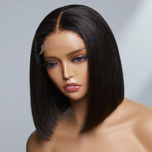 Perruques Courtes Carré en Cheveux Naturels Vietnamiens, Perruques Pixie à Coupe Courte Abordables en Cheveux Naturels avec Dentelle Frontale HD pour Femmes Noires - Product Image 1