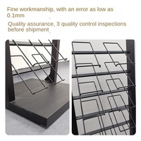 Yixun personnalisé noir carreaux de céramique armoire porte couleur plaque présentoir en aluminium gousset pierre étagère échantillon Vertical 100kg