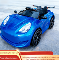 Voiture électrique transfrontalière pour enfants, biplace, à double porte, quatre roues, télécommandée, pour 1-6 ans, poussette à bascule, jouet en plastique