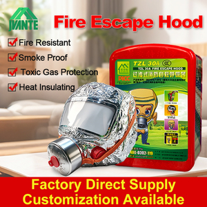 Masque <span class=keywords><strong>respiratoire</strong></span> d'auto-sauvetage pour pompiers Jvante TZL30A, masque anti-fumée, valve d'expiration, filtre à charbon actif, 3 couches - Product Image 1