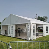 ONE HOTEL Tente de réception moderne en aluminium avec couverture en PVC blanc imperméable, grande tente d'extérieur pour mariage, fête d'entreprise et événements