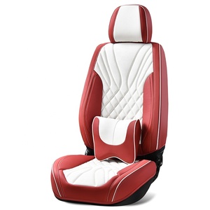 Housse de Siège de Voiture de Luxe Ensemble de Coussins en Cuir Imperméable Jaune Bleu Profond <span class=keywords><strong>Siege</strong></span> pour Toyota - Product Image 2