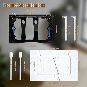Plaque de commande de chasse d'eau WC à double fonction, compatible avec Geberit, modèles Sigma 01, 20, 30, UP300, UP320 – Pièce de rechange - Product Image 3