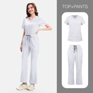 Uniformes Médicos Unisex de Talla Grande, Manga Corta, Cuello en V, Tela Dobby de Poliéster, Ropa de Trabajo para Médicos, Enfermeras y Técnicos, China - Product Image 6