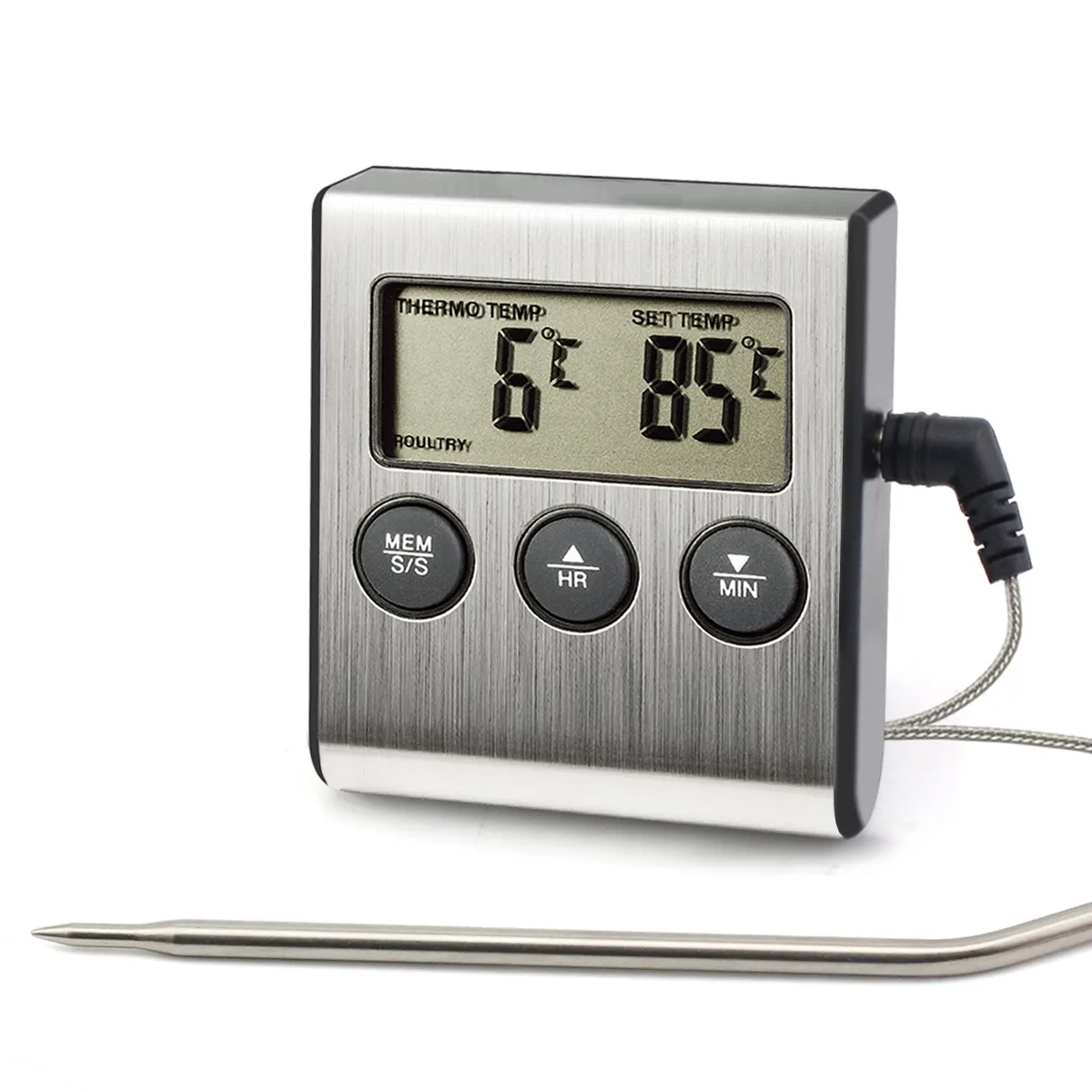 Цифровой барбекю мясо для гриля жидкокристаллический термометр домашнее молоко с зондом термометр