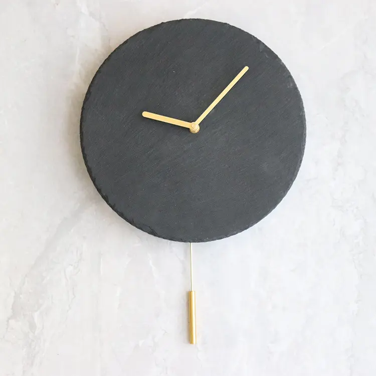 eco friendly design the black wall clock slate clock paul cezanne wall clock for home