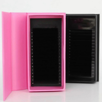 Vente en gros de plateaux d'extensions de cils individuels moelleux coréen Pbt soie 0.05 CC D DD volume russe mat velours