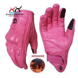 Gants de moto anti-chute Shamofeng en cuir véritable, coupe-vent, anti-froid, chauds, en peau de mouton pour la conduite hors route - Product Image 1