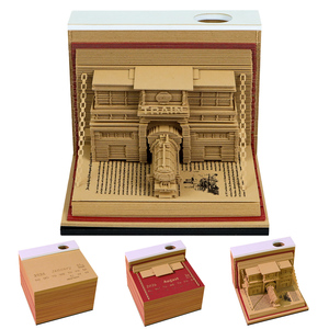 <span class=keywords><strong>Calendario</strong></span> Semanal 3D del Expreso de Hogwarts, Bloc de Notas con Diseño de Libro, <span class=keywords><strong>Calendario</strong></span> de Escritorio con Modelo de Tren Desprendible para Amantes de la Papelería - Product Image 1