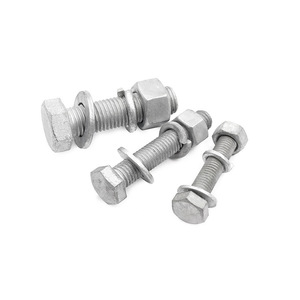 Bulloni Esagonali M10 Zincati a Caldo con Dado e Rondella in Acciaio al Carbonio, Standard DIN933 ISO, Confezione in Scatola, Misure M6/M8/M10 - Product Image 5