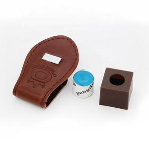 Porta Tizas Magnético de Cuero de Alta Calidad en Color Negro/Marrón para Billar, Snooker y Pool, en Venta - Product Image 3