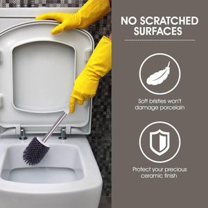 2024 <span class=keywords><strong>brosse</strong></span> de toilette et support TPR <span class=keywords><strong>brosse</strong></span> de cuvette de toilette Logo personnalisé brosses de nettoyage <span class=keywords><strong>blanc</strong></span> fourmi main durable 1000 500g librement - Product Image 4