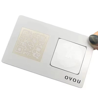 Carte de visite professionnelle personnalisée en acier inoxydable de qualité supérieure, style carte de crédit, pour collection de cartes bancaires et de cartes de visite.