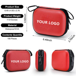 Mini trousse <span class=keywords><strong>de</strong></span> premiers soins 150 pièces Petite trousse médicale étanche à coque rigide <span class=keywords><strong>Camping</strong></span> Camion Randonnée Sports Véhicule & Urgences en plein air - Product Image 2