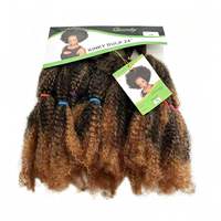 Cheveux synthétiques bouclés crépus souples de 14 pouces, 120g, double trame, tressés à la main, pour tresses Marley, torsades afro au crochet