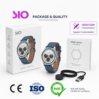 Montre connectée sport ronde 466x466 AMOLED 1,27 pouces, appels, batterie 350 mAh, alliage d'aluminium, logo personnalisé OEM ODM