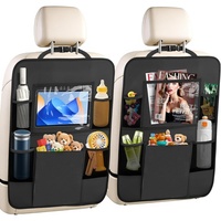 Organisateur de siège arrière de voiture pliable en Oxford 600D, tapis de protection et support de tablette tactile, accessoires de voyage pratiques