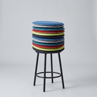 Lot de 4 housses de chaise en feutre épaisses, portables, personnalisées, colorées et confortables, de forme carrée ou ronde, pour chaises de salle à manger, bancs et sièges d'stadion