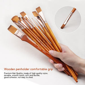 Vente en gros de pinceaux de peinture d'artiste du bois <span class=keywords><strong>Kit</strong></span> de 15 pièces poils de nylon <span class=keywords><strong>pour</strong></span> huile <span class=keywords><strong>aquarelle</strong></span> acrylique <span class=keywords><strong>débutant</strong></span> avec étui noir - Product Image 3