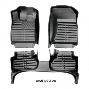 Alfombrillas de Coche de Cuero 5D, Juego Completo Ecológico, 10 mm de Grosor, Diseño EVA, Alta Cobertura, Fácil de Limpiar, para <span class=keywords><strong>Audi</strong></span> Q3 Q5 <span class=keywords><strong>Q7</strong></span> A1 A3 A6 - Product Image 4