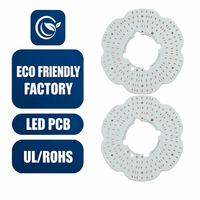 Panneau de circuit imprimé MCPCB en aluminium LED personnalisé OEM, forme de fleur en V, circulaire, 2835 SMD, pour panneau lumineux LED, lampe de plafond