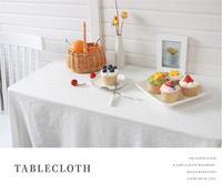 Nappe carrée en pur coton teint uni, style vintage français, avec dentelle blanche, motif jardin, pour le thé de l'après-midi, fabriquée en Chine