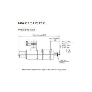 صمامات الإغاثة التجريبية الهيدروليكية الأصلية من يوكن ، صمام اتجاهي ، صمام يوكن ، سلسلة EDG - Product Image 5