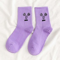 Chaussettes colorées amusantes à l'expression amusante, tendance Harajuku coréenne, chaussettes pour filles Kawaii, chaussettes unisexes, chaussettes surprises pour femmes