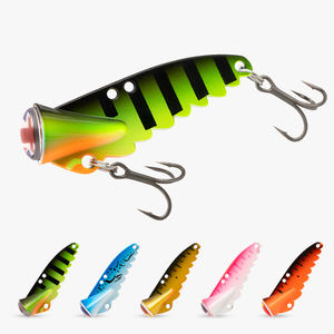 Leurre dur en métal VIB 46mm 8g, design multi-trous, forte vibration, pour pêche en eau douce et salée, brochet et bar. - Product Image 1