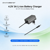 Chargeur de batterie au lithium 4,2 V 3 A, adaptateur secteur mural pour batterie Li-ion 1S 3,7 V, chargeur de batterie Li-ion 4,2 V 3 A