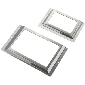 Marco Rectangular de Acero Inoxidable HM con Placa de Identificación y Ranuras para Tarjetas para Estanterías - Accesorios de Ferretería con Acabado Plateado - Product Image 3