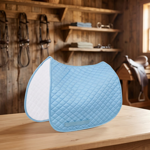 Tapis de selle d'équitation personnalisés en polycoton, doublure confortable, antidérapants, compression professionnelle pour dressage/saut d'obstacles - Product Image 3
