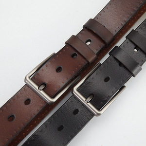 Men's Top Layer Pure Cowhide Belt Trendy Casual Genuine Leather Pin Buckle Waist Strap Versatile New Fashion <b>Accessory</b> - Product Image 2