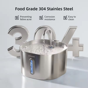 Atacado 2.2L Fonte Ultra-Silencioso Aço Inoxidável Automático Cat Água Potável Auto <span class=keywords><strong>Pet</strong></span> Water Dispenser - Product Image 3