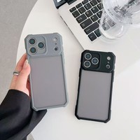 Coque arrière antichoc givrée pour iPhone 17 Pro Max, compatible avec iPhone 17 Air, 16, 15, 14, 13, 12, 11 – Étui de protection en TPU+PC