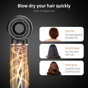 <span class=keywords><strong>Sèche</strong></span>-brosse à cheveux interchangeable 1000W 6 en 1 avec lisseur fer à friser <span class=keywords><strong>silencieux</strong></span> hôtel usage domestique moteur à courant alternatif ionique <span class=keywords><strong>électrique</strong></span> - Product Image 4