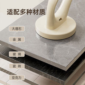 Suction Cup Hooks Wall Mounted Round Off White And Gray Removable For Clothes <b>Bags</b> <b>Hats</b> Scarves Bathrooms Toilets - Product Image 4