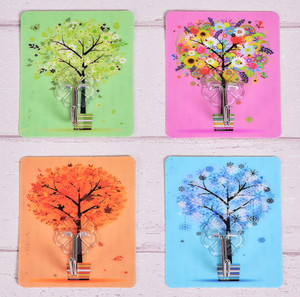 Tường nhiệm vụ nặng nề tự dính móc liền mạch dính treo móc nhựa phím phòng tắm vòi sen công cụ ngoài trời trong suốt PVC - Product Image 2