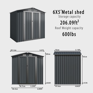 Oem tùy chỉnh kích thước nhà ngoài trời bền vững prefab vườn Xây Dựng Công cụ lưu trữ đổ không thấm nước đa năng kim loại thép đổ - Product Image 4