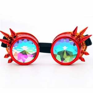 Gafas de Sol Personalizadas con Logotipo Retro para Hombre y Mujer, Coloridas, Estilo Punk, Gafas de Fiesta Góticas Steampunk, Gafas de Caleidoscopio - Product Image 2