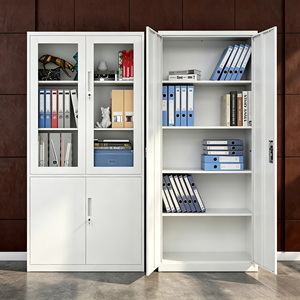 Full Series <b>Lockable</b> Steel Office File Cabinet All Models Glass/<b>Drawer</b>/Solid Door/Adjustable Shelf Metal File Cabinet Wholesale - Product Image 3