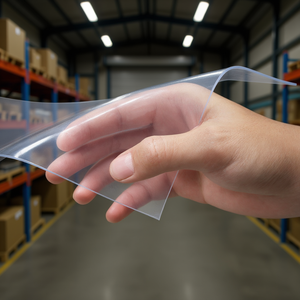 Bande de rideau en PVC pour porte, 150 pieds x 8 pouces, transparente, en plastique lisse, pour usage industriel en entrepôt, étanche, à enroulement - Product Image 2