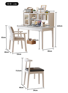 Scrivania pieghevole Computer con libreria semplice casa o noleggio scrivania per lo studente per la camera da letto o piccoli spazi - Product Image 2