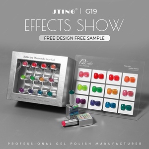 JTING Super Flashing 12 couleurs Néon Réfléchissant Gel Polish Set OEM Private Label Diamond Glitter Disco Gel Nail Polish Supplies - Product Image 3