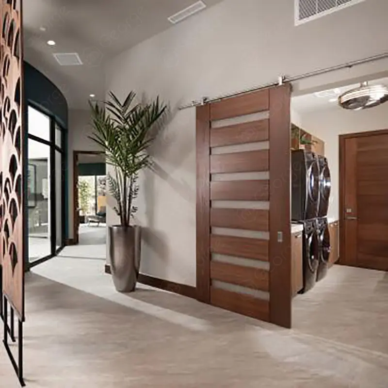 New design interior modern aluminum pivot door rotate 360 degrees revolving glass door gangway corridor door