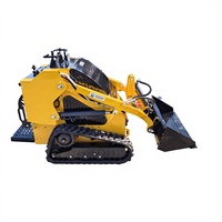 T460 Mini Skid Steer Loader Lebar Bucket 1050mm Jarak Bebas dari Tanah 157mm Compact Track Loader untuk Kebun Buah dan Kebun Anggur