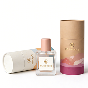 Premium Custom Luxury Perfume Paper Tube Packaging Cylinder <b>Box</b> with Gold Foil Logo for Fragrance <b>Bottle</b> Custom Logo Factory - Product Image 3